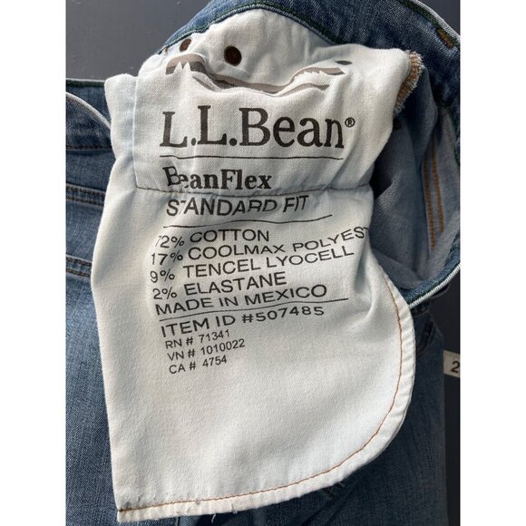 L.L. Bean Mens Standard Fit BeanFlex Jeans 36x30 Light Wash Denim - Picture 2 of 10